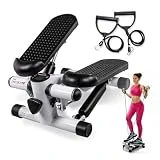 Mobiclinic Fitness, Stepper Fitness, 2 en 1, Step Plus, Cuerdas de Resistencia, Multifunción, Brazos y Piernas, Pantalla LCD, Carga 120 KG, Compacto, Gym en casa, Resistencia y Altura Ajustable