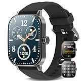 Marsyu 2024 Nuevo Smartwatch Hombre con Glicemia, 2.1' Reloj Fitness con 24/7 Monitor de Temperatura Corporal Sueño y Pulsómetro, SpO2, 100+Modo Deporte, Reloj Deportivo IP68 iOS Android