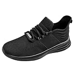 FKoexedsny Hombre Multicolor Zapatos de Hombre Verano Grande Tamaño Casual Transpirable Malla Moda Zapatos Casual Zapatillas de Correr, Le Noir, 43 EU