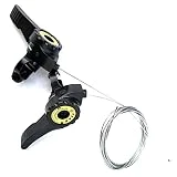 Fairedear 1 Pair of MTB Bicycle Speed Thumb Gear Shifter1 par de 3x5/6/7 Speed MTB Bike Thumb Gear Shifter Top Mount Shifters Negro con cables de cambio internos de 59-79 pulgadas