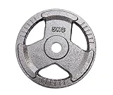 Discos de pesas hierro fundido orificio de 30mm 2 unidades de 5 kgs marca Fit-Force