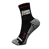 HOOPOE Calcetines Trail Running Quarter Cut Corre Coño, Hombre, Mujer, Originales, Divertidos, sin Costuras, Térmicos, Negro, Talla 36-40
