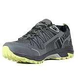 Hi-Tec Gravel Serra Zapatillas Trail Running Hombre, Calzado Trail Hombre, Calzado Senderismo Hombre (Charcoal/Chartreuse, Numeric_42)