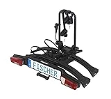FISCHER Portabicicletas RoadLine Black para Embrague, portabicicletas para Coche, premontado, bloqueable, hasta 60 kg, Color Negro