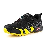 Zapatillas de Trail Running Hombre Mujer Zapatillas de Trekking Zapatos de Senderismo Ligero Antideslizantes AL Aire Libre Zapatos de Trail Running Deportes Amarillo EU 42