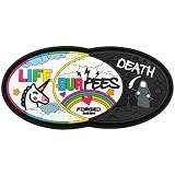 Forged Bison - Parche velcro mochila táctica 'Life Death Burpees' - Para chaleco, cinturon y mochila militar - Parche de PVC para crossfit - Accesorio para gym