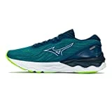 Mizuno Wave SKYRISE 3, Zapatillas de Running Hombre, Algiers Blue/White/GreenGecko, 44.5 EU