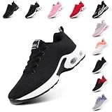 Zapatillas de Running Mujer Ligero Deportivas Zapatos Zapatillas de Running Transpirables Gimnasio Sneakers Deportivas Casual Negro EU 38