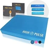 High Pulse Colchoneta + Poster Ejercicios + Bandas elásticas fitness – Plataforma de Equilibrio para Fitness, Yoga, Pilates y Tratamiento de Lesiones