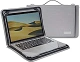 Broonel Bolsa de cuero gris para Portátil - Compatible Con Lenovo Yoga 7 Gen 8 16' Portátil