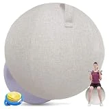 ALSUP Pelota De Ejercicios, Pilates, Fitness, Yoga, Embarazo Y Fitball para Gimnasia, Cubierta Protectora para Pelota De Yoga, Bomba De Aire, Juego De Tres Piezas,001,75cm