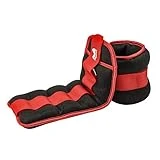 REEHUT Peso para Tobillo, Peso Durable para Muñeca (1 par) con/Correa Ajustable para Ejercicio, Ejercicio, Caminar, Footing, Gimnasia, Aeróbic, Gimnasio - Rojo