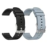 Woednx Correa de repuesto de 20 mm para reloj inteligente, liberación rápida de silicona suave y agradable para la piel, Correas Reloj