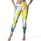 LAZAT Pantalones De Yoga Tucán Flamencos Loro Leggings De Yoga para Mujer Pantalones Deportivos De Gimnasia
