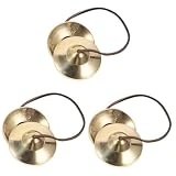 Toyvian Anillo De Cobre Para Niños Pequeños Instrumento De Percusión Con Campana Táctil Yoga 3 Uds