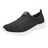riou Zapatillas Depotivas para Mujer Sneakers Malla Fitness Gym Outdoor Sneaker Ligero Aire Libre y Deporte Transpirables Zapatillas Zapatos para Correr Niña Negro Rosa Caqui Blanca