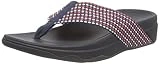 Fitflop Surfa Toe Post Webbing, Chanclas Mujer, Midnight Navy Mix, 38 EU