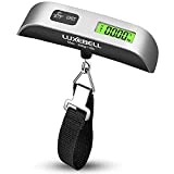 Luxebell Báscula de equipaje, báscula Digital de 50 kg, balanza retroiluminada LCD con batería para equipaje de viaje