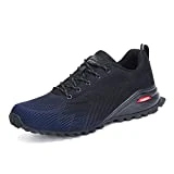 Dannto Zapatillas de Deporte Hombre Zapatos para Correr Aire Libre y Deporte Athletic Cordones Zapatillas De Running Trail Tenis Basket Respirable Gimnasio Sneakers （Azul,45