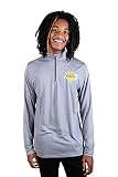 Ultra Game Suéter atlético Hombre Camiseta Deportiva de Secado rápido con Cremallera de un Cuarto, Gris Mixto, S