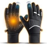 Vilico Guantes Ciclismo Invierno Hombre Mujer, Guantes de Ciclismo, Guantes Moto Invierno, Guantes de Pantalla Táctil a Prueba de Viento y Antideslizantes contra Salpicaduras de Agua