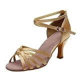 Mujer Zapatos De Baile Abierto, Moda Latina Zapatos De Baile Sandalias Mujeres Para Salón De Salón, Sandalias De Las Mujeres De Baile Cruzado Con Hebilla De Correa Zapatos De Baile Salsa De Tacón
