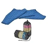 BESPORTBLE Estera De Yoga Antideslizante Plegable Yoga Matt Manta Empacable Plegable Toalla De Yoga Estera De Fitness Absorber El Sudor Toalla Azul Suave Absorbente Toallas De Gimnasio