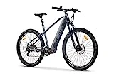 Moma Bikes Bicicleta Electrica, EMTB 29', Suspension delantera, Shimano 24v, Frenos de disco hidráulicos, Bateria Integrada Ion Litio 48V 13Ah