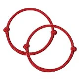 Guo Pulsera luminosa 2 Ü pulsera roja Kabbala, 14 cm, Cordón De Algodón Rojo