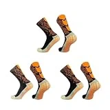NEZIH 3 pares de calcetines de fútbol deportivos antideslizantes de silicona con diseño de flechas de camuflaje for entrenamiento de competición profesional (Color : MC-3-blackorange)