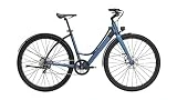 milanobike Bicicleta eléctrica ligera de la ciudad de SAUDADE 3 velocidades con FRAMEBLOCK y FRAMECARE (S/M, azul)