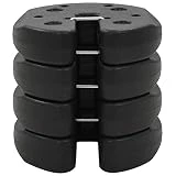Ausla Pabellón de Estabilización, 4 Piezas Pabellón de Hormigón Pesas para Pies Paragüero Carpa de Fiesta Portapesas para Tubos de 30 Mm, 220x30 Mm