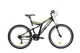F.lli Schiano Bull Bicicleta Montaña, Men's, 26 Pulgadas, Negro-Amarillo, L