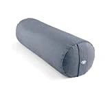 Lotuscrafts Bolster Yoga Rodillo para Yin Yoga Ø24 cm - Relleno de Espelta - Cubierta en Algodon Lavable- Cojin Yoga Rodilla - Rulo Pilates o Yoga - Bolster Yoga Algodon - Certificado GOTS