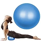 flintronic Pelota de Yoga, Mini Pelota de Pilates, 25 cm / 9,4 Pulgadas, Fitness, Pilates, Embarazo y Sentarse, Fitball, Equilibrio, Entrenamiento, 55cm 65cm, Hinchador Incluido