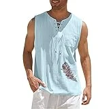 Tiukalh Chaleco Hombre Casual Camisa Hombre Originales Estampado a Cuadros PoliéSter Hombre Chaleco Sin Mangas con Cuello Redondo Deportivas Fitness Slim Fit Camiseta de Fitness para Gimnasio