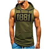 Tiukalh Chaleco Hombre Trabajo Camisas Hombre Baratas Original Camuflaje Algodón Verano Casual BotóN Muscular Deportivas Fitness Slim Fit Camiseta Sin Mangas Sin Aros