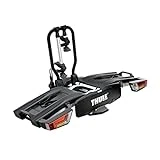 Thule EasyFold XT 2, Portabicicletas para bola de remolque totalmente plegable, compacto y fácil de usar, para todo tipo de bicicletas, Référencia 933