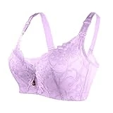 POLPqeD Sujetadores sin Relleno con Aros Espalda Nadadora Cierre Delantero Sujetador Lactancia Sujetador Invisible Modern Cotton Unlined Bralette Sujetador Deportivo Mujer Sujetador