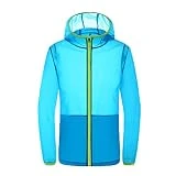 Byqny Hombres Mujeres Chaqueta con Capucha De Viento Al Aire Libre Cortavientos Deporte Impermeable UV Chubasquero Casual Softshell Funciones