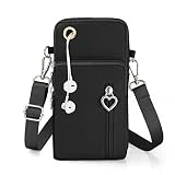 Aucuu -Bandolera Pequeña Mujer de Nailon,Bolso de Teléfono Móvil para Mujer,con puerto para auriculares y Correa Ajustable,Guardar Móvil de Hasta 7'