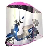 Paraguas De Motocicleta, Parasol Para Lluvia, Toldo Para Paraguas De Coche Eléctrico, Universal Para Coche, Scooter, Paraguas, Movilidad, Parasol, Cubierta Para Lluvia Con Cortina De Lluvia,Rosado,C