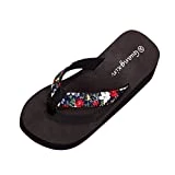 Dralofao sandalias pala de mujer tallas grande mujer Thong Sandals Mujer sandalias mujer comodas zapatillas con plataforma con Bordado Sandalias de Diamante Zapatos Vestido casuales Sandalias De Tacón