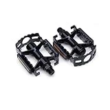 HUIJUNWENTI Pedal de bicicleta, pedal de bicicleta de 9/16 pulgadas para ciclismo de montaña, bicicletas de carretera, textura de metal puro - negro (Color: negro)
