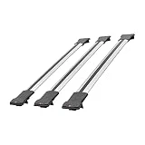 Apline Compatible con Ford Transit Tourneo - Custom 2012-2022 Barras de Techo Fly Modelo Portaequipajes Barras Transversales 3 Barras Gris