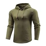 Text When You Get Home - Sudadera con capucha para hombre, otoño e invierno, simple, casual, de punto, de manga larga, con capucha, para hombre, Ejercito Verde, S