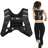 COSTWAY Chaleco de Peso, Chaleco de Entrenamiento 8/15 kg con Hebillas Regulables y Bolsa de Red, Chaleco con Pesas con Tira Reflectante para Hombres Mujeres y Niños (15 KG)