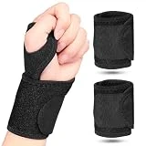 Muñequera para Mujeres y Hombres, Muñequera Deportiva con Anillo para el Pulgar para Fitness, Musculación, Entrenamiento con Pesas, Vida Cotidiana