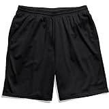 Pantalones cortos de malla para hombre, transpirables, de secado rápido, sueltos, rectos, de puntos, entrenamiento de baloncesto, correr, Fitness, pantalones cortos Pantalones Cortos (Black, XXL)