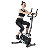 ISE Bicicletas Estáticas Magnética para Ejercicio, 8 Niveles de Resistencia,Volante de Inercia,Sensor de Pulso,Sillín Ajustable, Silencio & Compacto para Casa/Oficina, Máx.120kg,SY-8801